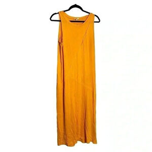 See you Monday Orange Cotton Maxi Dress Medium